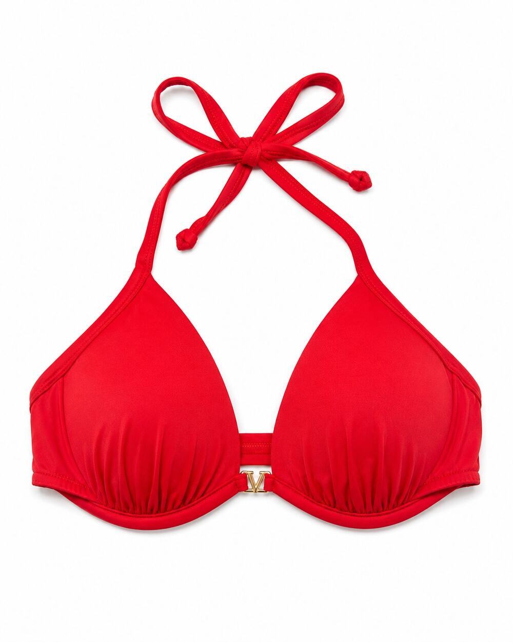 NWOT Venus Hot Red Halter Push Up Bikini Top 32C/34B/36A